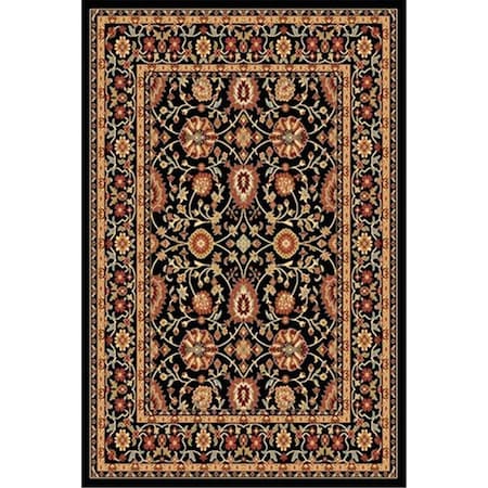 Dynamic Rugs Yazd 5.3 x 7.7 2803-090 Rug - Black-Black YA692803090